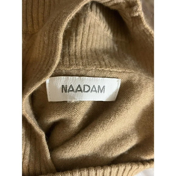 naadam cashmere Mock Cut Turtle Neck Preppy Designer 100% Cashmere Sweater  Smal - Picture 3 of 13